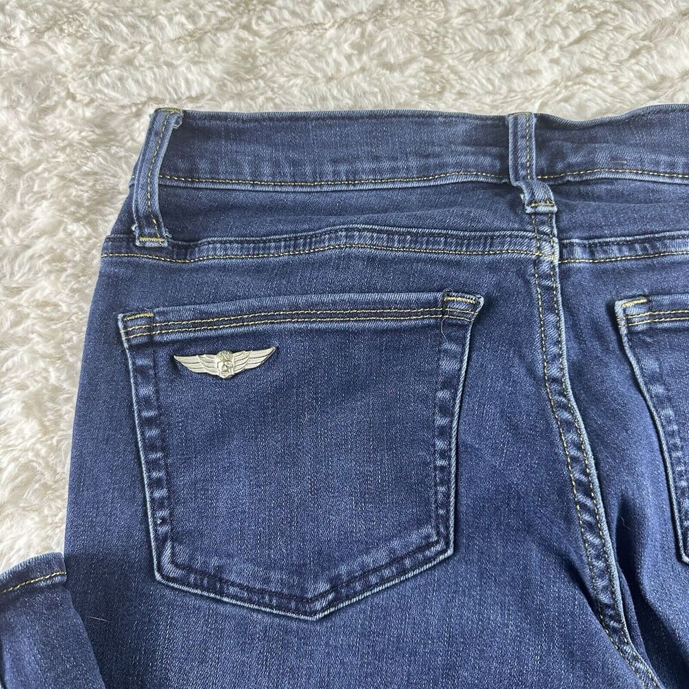 Rock & Republic Women’s Kasandra Dark Distressed Blue Boot Cut Stretch Jeans 10 - Picture 11 of 16